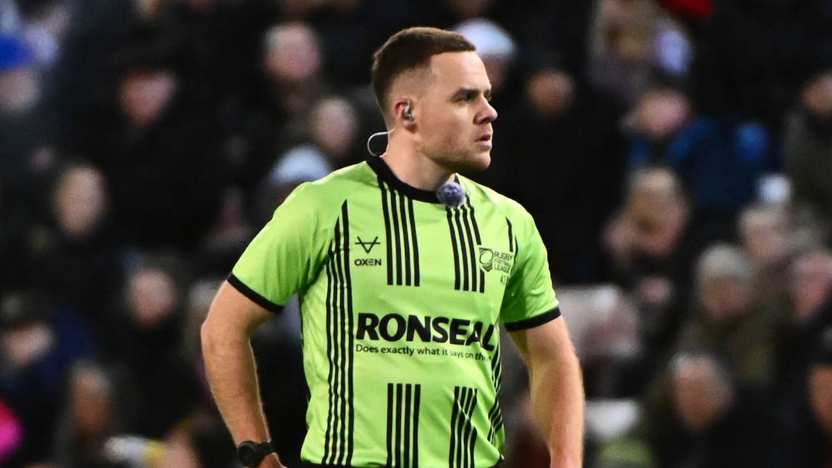 Tom Grant Referees Wigan Warriors v Toulouse at Brick Community Stadium — Wigan news photo (Wigan Warriors)